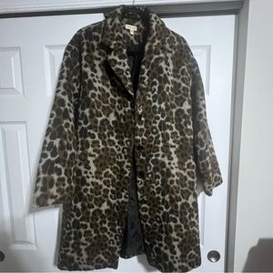 Urban Outfitters Cheetah Print Top Coat